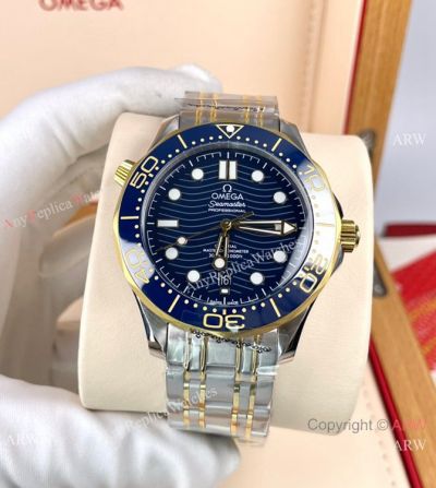 Swiss Quality Omega Diver 300M 2-Tone Blue Watch Citizen 8215 Movement